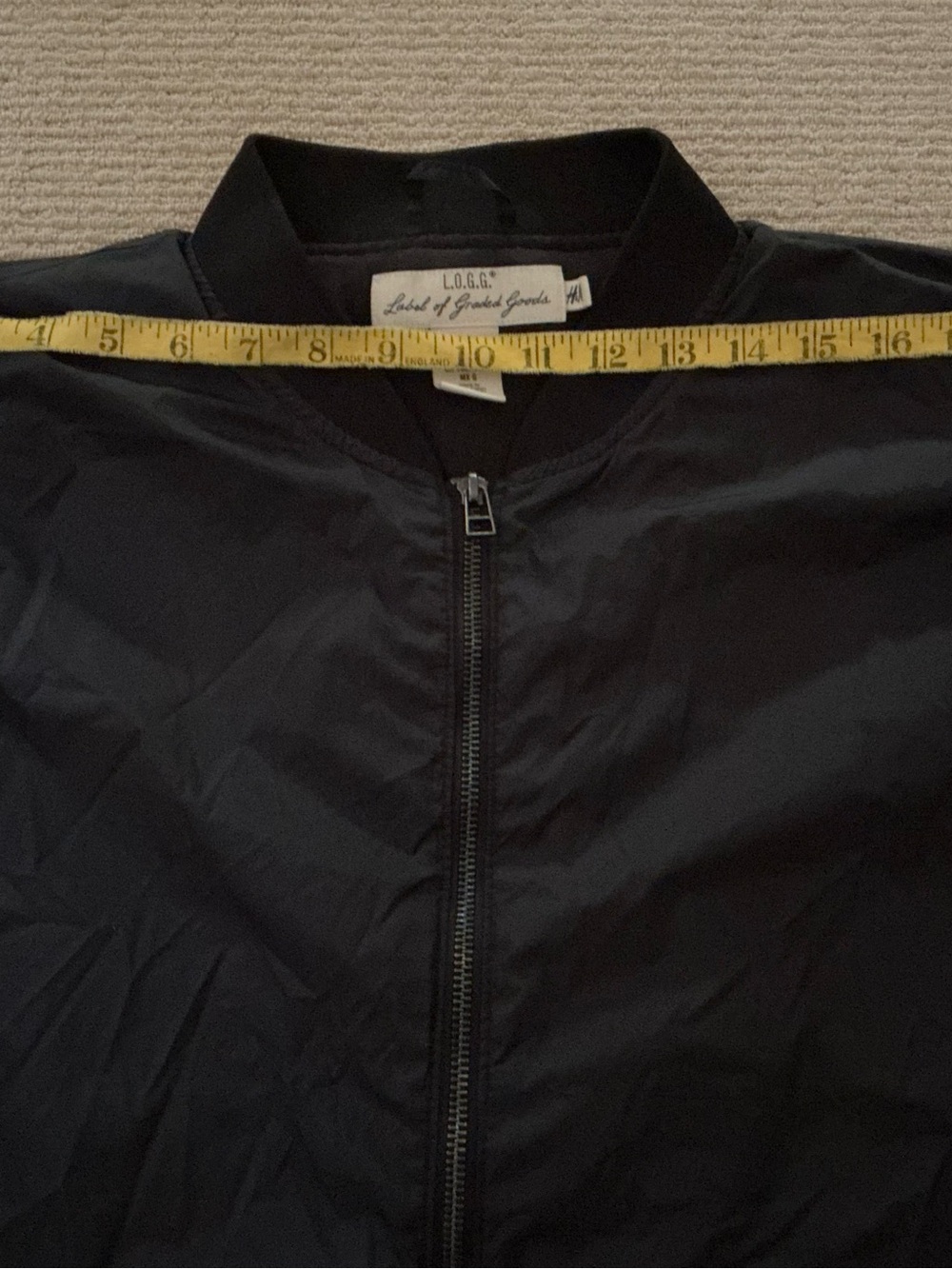 H&M Black Bomber Jacket with Snap-Pocket Details - Picture 4 of 9